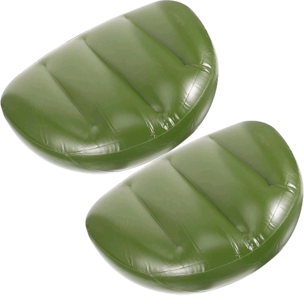 2pcs Inflatable Seat Kayak Foldable PVC Fishing Seat Pad Waterproof Boat Seat
